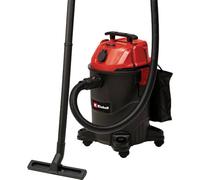 Einhell TC-VC 1825A - Aspirador de Agua y Polvo (1250 W, Capacidad de succión 180 mbar, Toma de Corriente esclavizada, Tanque de 25 l, asa, con boquillas, filtros y Bolsa colector de Polvo)