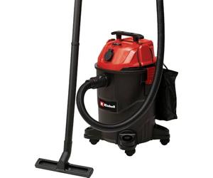 Einhell TC-VC 1825A - Aspirador de Agua y Polvo (1250 W, Capacidad de succión 180 mbar, Toma de Corriente esclavizada, Tanque de 25 l, asa, con boquillas, filtros y Bolsa colector de Polvo)