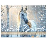 Einhorn Zauberwelt - Die märchenhafte Welt der KI Einhörner (Tischkalender 2026 DIN A5 quer), CALVENDO Monatskalender: Zauberhafte Einhörner erstellt mit KI