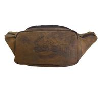 Einkaufszauber Ride Born to Ride - Riñonera de piel auténtica para motorista, Marrón Rústico, 38x14 cm, Riñonera