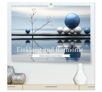 Einklang und Harmonie (hochwertiger Premium Wandkalender 2026 DIN A2 quer), Kunstdruck in Hochglanz: Finde deine innere Ruhe und lebe in Einklang und Harmonie KI generierte minimalistische Abbildungen