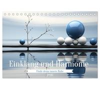 Einklang und Harmonie (Tischkalender 2026 DIN A5 quer), CALVENDO Monatskalender: Finde deine innere Ruhe und lebe in Einklang und Harmonie KI generierte minimalistische Abbildungen
