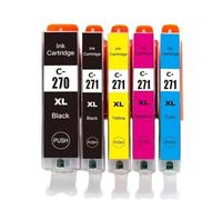 Einkshop 5/6 Uds Cartuchos de Tinta compatibles para MG7720 TS8020 TS9020 TS6020 PGI-270 CLI-271 270XL 271XL(5PCS)