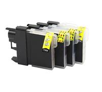 Einkshop Paquete de 4 Cartuchos de Tinta Negros compatibles con LC980 LC1100 LC38 LC67 LC61 para Uso con DCP145C DCP165C DCP185C DCP385C(4BK)