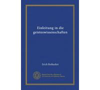 Einleitung in die geisteswissenschaften