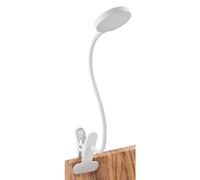 EINLICHT Lámpara LED con pinza | Halo | 3,3W, 438lm, luz cálida 3000K, regulable en 3 niveles, cuello flexible, interruptor táctil, ideal como luz de lectura para cama