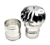 EINSIDE Extractor de humo giratorio con conexión femenina, Aspirador sombrero eolico para chimeneas estufa de acero inoxidable AISI 304, ø 300 mm