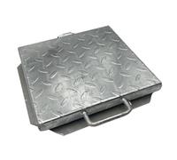 EINSIDE Tapa para registro de cisterna galvanizada en caliente, 30x30 cm