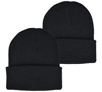 EINSKEY Gorro Hombre Mujer Otoño Invierno Suave Calidez Beanie Hat - Conjunto de 2 Piezas
