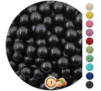 EinsSein 0,35kg Bolas de Chocolate boda bautizo grande negro brilla Regalos de boda de chocolates para invitados | Dulces para cumpleaños infantil, fiesta, bautizo, comunión, confirmación | Decoración