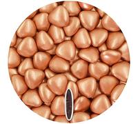 EinsSein 0,5kg Corazones de Chocolate boda bautizo medio bronce-oro perla - corazon bombones para boda comunión - decoración de mesa - wedding favours - paladillas de chocolate, regalos invitados