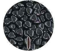 EinsSein 0,5kg Corazones de Chocolate gótio funeral regalos negro brillante - dulces, caramelos para candy bar - corazon bombones para boda comunión - decoración de mesa - wedding favours