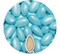 EinsSein 0,5kg Peladillas de almendras bautizo Conchiglia azul celeste perla peladilla almendra boda bautizos grageas comunion comunión niño baratas confeti Fiesta cumpleaños chocolate Evento