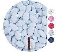 EinsSein 0,5kg Peladillas de Chocolate boda bautizo azul claro candy bar surtido choco corazones almendras caramelos bombones confeti - detalles boda para invitados regalos bautizo botes colores san