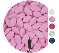EinsSein 0,5kg Peladillas de Chocolate boda bautizo rosa claro candy bar surtido choco corazones almendras caramelos bombones confeti - detalles boda para invitados regalos bautizo botes colores san