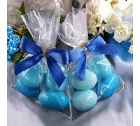 EinsSein 10 piezas detalles bautizo para invitados boda baby shower con peladillas de chocolate azul Bombonera Boda Bautizo Comunión Confirmación Regalos de boda recordatorios obsequios