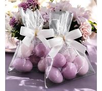 EinsSein 10 piezas detalles bautizo para invitados boda baby shower con peladillas de chocolate lila Bombonera Boda Bautizo Comunión Confirmación Regalos de boda recordatorios obsequios