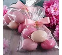 EinsSein 10 piezas detalles bautizo para invitados boda baby shower con peladillas de chocolate Rosa Bombonera Boda Bautizo Comunión Confirmación Regalos de boda recordatorios obsequios