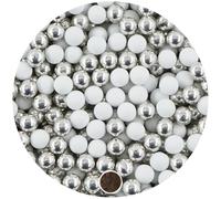 EinsSein 1kg Bolas de Chocolate boda bautizo Mezcla blanco-plata candy bar surtido choco corazones almendras caramelos bombones confeti - detalles boda para invitados regalos bautizo botes colores san