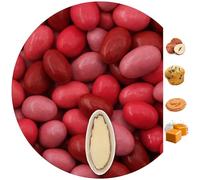 EinsSein Peladillas de Almendra Chocolate Mix Varios Gustos rojo brillante 1kg | 160 pieza Confeti Dulce para Fiestas | Grageas para Boda Bautizo y Comunión | Cumpleaños y Eventos
