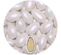 EinsSein Peladillas de Almendra Conchiglia Blanco perla 1kg | 250 pieza Confeti Dulce para Fiestas | Grageas para Boda Bautizo y Comunión | Cumpleaños y Eventos