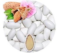 EinsSein Peladillas de Almendra Imposante Blanco mate 1kg | 200 pieza Confeti Dulce para Fiestas | Grageas para Boda Bautizo y Comunión | Cumpleaños y Eventos