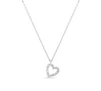 Einzelstück® Collar con colgante de corazón de plata 925 I Cadena Lovely I Cadena de plata auténtica I Regalo para mujer niña (Lovely Halskette plata), Oro