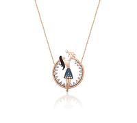 Einzelstück® Collar con colgante, plata de ley 925, oro rosa, juego de joyas para mujer, Zirconia cúbica, Circonia cúbica