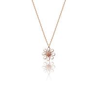 Einzelstück® Daisy - Collar de plata 925 con colgante de flor, oro de 14 quilates y oro rosa, joyería de plata de ley 925, hipoalergénica y sin níquel, regalo para niñas y mujeres, 45cm, Plata