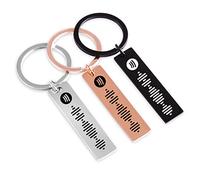 EinzigGeschenk Llavero personalizado con código musical Spotify, regalo personalizado para parejas, 4 colores a elegir, ideal para Navidad, Día de la Madre y Día del Padre, Dorado, negro, plateado, M