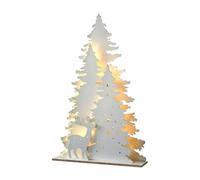 Eioeeklop 1 adorno navideño de madera para decoración navideña, árbol festivo, ciervo, adorno decorativo iluminado