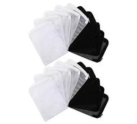 Eioeeklop Bolsas de Filtro de Acuario de 80 Piezas Bolsas de Filtro de de Medios con Cremallera Y Negro