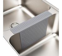 EIOLWJIEO Almohadilla de silicona para fregadero de cocina, pequeños cambios para grandes, adecuada para múltiples escenarios, almohadilla de drenaje de fregadero de gel de sílice, gris