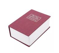 EIOLWJIEO Caja de seguridad con cerradura para guardar libros, ideal para guardar objetos de forma segura y con aspecto de libro real, en cualquier estante, en, rojo