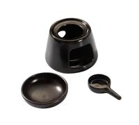 EIOLWJIEO Calentador de té de cerámica gruesa calentado con, con taza y soporte. Diseñado para disfrutar del té. Proporciona un calor suave que realza el sabor del sin sobrecalentarlo. Elaborado