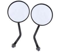 EIOLWJIEO Espejos retrovisores redondos de 10 mm para motocicleta y scooter. Carcasa de ABS resistente a impactos para un rendimiento duradero. Espejo retrovisor universal