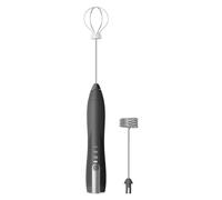 EIOLWJIEO Espumador de leche con varilla, recargable por USB para una carga cómoda. Batería de larga duración de 1500 mAh, Negro