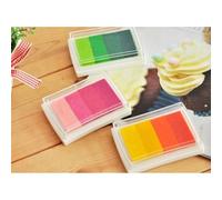 EIOLWJIEO Hermosos diseños Almohadilla de tinta a base de agua Gama proyectos arte y manualidades Almohadilla tinta colorida Huella dactilar Colores moda, Verde, 7.2 x 5.2 x .1 cm