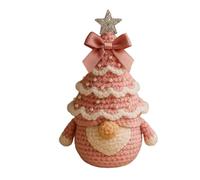 EIOLWJIEO Kit de inicio de crochet navideño para adultos, kit animales crochet hecho a mano, incluye instrucciones, hilo, excelente manualidades, Rosa, materiales