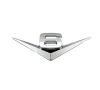 EIOLWJIEO Pegatina Duradera para Coche, Insignia, Accesorios Elegantes para Coches, fácil de Instalar, Pegatina de aleación de Zinc, Emblema, Insignia V8, V6: Plata