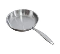 EIOLWJIEO Sartén de acero inoxidable sólida para cocinas de inducción, vitrocerámica y, doméstico, tamaño pequeño, Plata, METRO