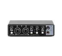 EIOLWJIEO Tarjeta de Sonido Externa USB 0 para Estudio de grabación en casa, fácil de Instalar, Entrada de Metal de 2 vías, Salida de 2 vías, alimentación Fantasma de 48V, Negro