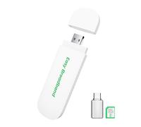 Eiotclub CAT4/4G LTE Dongle con WiFi 6, USB A y USB C, módem WiFi con tarjeta SIM, 150 Mbit/s, Plug & Play Internet LTE Stick, punto de acceso móvil para ordenador portátil, PC, tableta, teléfono