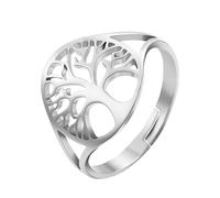 EIOURVY Anillos de Mujer, joyería de Anillos de Pareja, Anillos de árbol de la Vida de Acero Inoxidable para Mujer