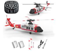 Eipol Helicóptero K200 6CH RC con posicionamiento de flujo óptico, motor de accionamiento directo sin escobillas, retención de altitud barométrica, vuelo invertido acrobático, batería modular, modelo