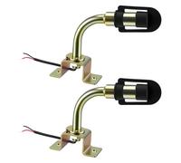 Eirolace 2 Soportes para Luces giratoria en Forma de L a 90°, 12 V/24 V, universales y orientables, con Cable de 15cm y Tapa de Goma, para maquinaria agrícola, carretillas Elevadoras y Tractores