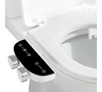 Eirolace accesorio de bidé para inodoro, asiento de bidé eléctrico con boquillas autolimpiantes dobles, agua fría/caliente, limpieza trasera y femenina separada, accesorio para inodoro, fácil