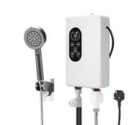 Eirolace Calentador de agua eléctrico de paso, 5500 W, 220 V, indicador de temperatura, unidad integrada, control inteligente, mini calentador de agua, adecuado para duchas y baños