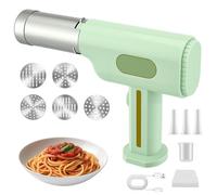 Eirolace Handheld - Máquina eléctrica para hacer pasta (2600 mAh, inalámbrica, con 5 accesorios y 3 rellenadores de salchichas, máquina automática de pasta de acero inoxidable para espaguetis Lasagna
