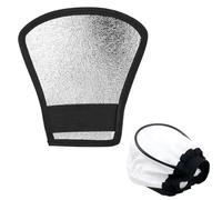 EIROVYA 2 Difusor Flash PCS Reflector Plata, Reflector de Flash, Difusor de Luz de Dos Caras, 2 en 1 Difusor de Luz con Banda de Goma, Difusor Flexible Universal Flash, Difusor de Tela Universal